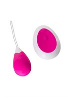 Розово-белое виброяйцо с пультом ДУ