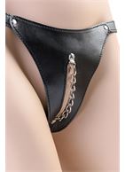 Черное БДСМ бикини TOYFA Theatre с металлическим декором