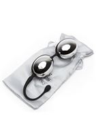 Серебристо-черные вагинальные шарики Inner Goddess Silver Jiggle Balls