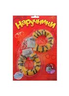 Металлические наручники с тигровой плюшевой отделкой