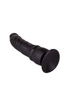 Чёрный фаллоимитатор на присоске (19,3 см)