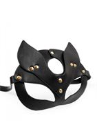 Черная игровая маска с ушками