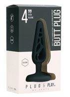 Черная анальная пробка 4 Inch Hollow №4 (10 см)