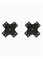 Черный пэстисы-кресты с заклепками