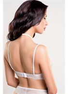 Удлиненный бралетт со вставками кружева