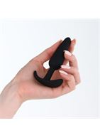 Черная силиконовая анальная пробка Soft-touch (10 см)