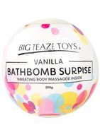 Бомбочка для ванны Bath Bomb Surprise Vanilla + вибропуля
