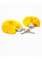 Желтые меховые наручники
