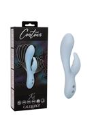 Голубой ультрагибкий вибратор кролик Kali (17,75 см)