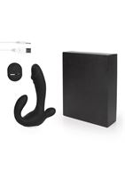 Черный вибромассажер с 10 режимами вибрации