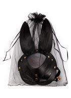 Черная маска с удлиненными ушками и заклепками