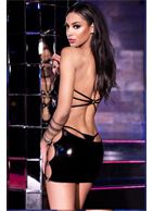 Мини платье с колечками