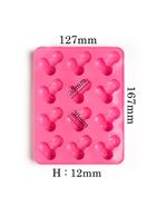 Ярко-розовая силиконовая форма для льда с фаллосами