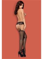 Чулки-сетка с поясом