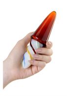 Коническая стеклянная анальная втулка Sexus Glass (16 см)