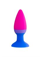 Сине-розовая анальная пробка Reed (10 см)