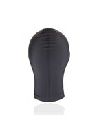 Черный текстильный шлем с прорезью для рта