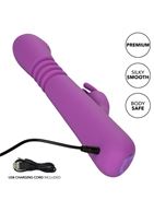 Фиолетовый вибратор кролик Elite Thrusting Rabbit с возвратно-поступательными движениями (23,5 см)