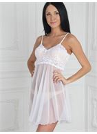 Сорочка из струящегося шифона с кружевным лифом