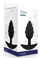 Черная анальная пробка Sphere S (7,5 см)