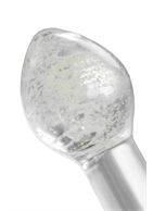 Прозрачная, светящаяся в темноте анальная пробка (6,5 см)