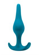 Бирюзовая анальная пробка Smooth (12,5 см)