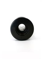 Чёрная полая анальная втулка с вставным поршнем