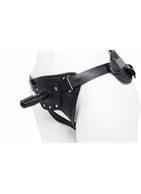 Реалистичный фаллоимитатор на трусиках с плугом (18,5 см)