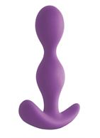 Фиолетовая силиконовая анальная пробка-елочка Firefly - Ace II Plug ( 10,2 см)