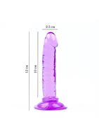Фиолетовый анальный фаллоимитатор на присоске (12 см)