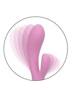 Розовый ультрагибкий вибратор кролик Zoie (17,75 см)