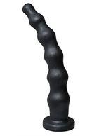 Чёрная насадка для страпона BALLS 3 (22 см)