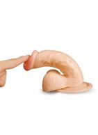 Телесный фаллоимитатор с присоской (17 см)