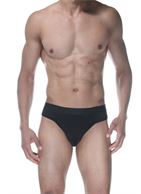 Черные мужские трусы-стринги с широкой резинкой