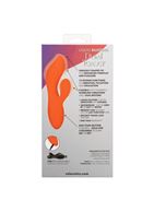 Оранжевый вибратор кролик Liquid Silicone Dual Teaser