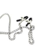 Зажимы для сосков с ремешком и кольцом для пениса