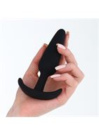 Черная силиконовая анальная пробка Soft-touch (12,5 см)