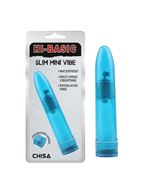 Голубой мини-вибратор Slim Mini Vibe (13,2 см)