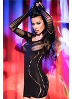 Платье сетка с длинным рукавом