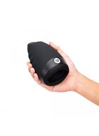 Черный мастурбатор для мужчин с подогревом и вибрацией