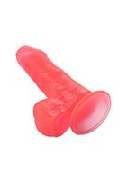 Розовый стимулятор в форме фаллоимитатора на присоске (15,5 см)