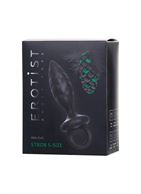 Черная анальная пробка Strob S (11,7 см)