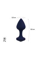 Темно-синяя анальная пробка Exo M (8,5 см)