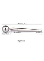 Гладкий металлический уретральный плаг с шариком (9,6 см)