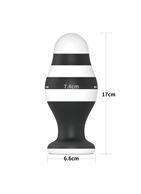 Черно-белая анальная втулка 6.5" X-Missioner Butt Plug (17 см)