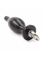 Чёрная металлическая пробка с кольцом (16 см)