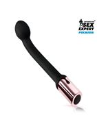 Черный перезаряжаемый вибростимулятор простаты (22 см)