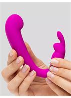 Лиловый вибратор Mini G-Spot Curve Vibe с клиторальным зайчиком