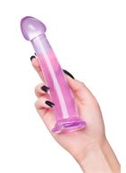 Фиолетовый фаллоимитатор Jelly Dildo M (18 см)