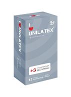 Презервативы с рёбрами Unilatex Ribbed - 12 шт. + 3 шт. в подарок